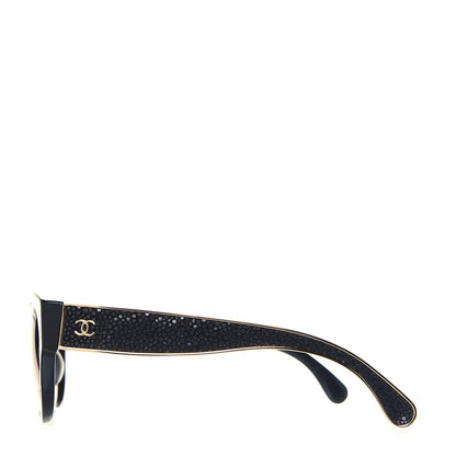 Chanel Crystal CC Polarized Stingray Sunglasses 5273-Q Black 3 of 7