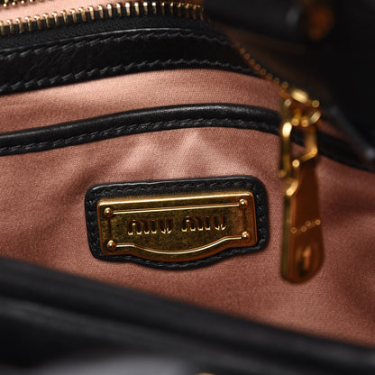 Miu Miu Nappa Matelasse Lux Mini Crossbody Tote Nero Black 7 of 8