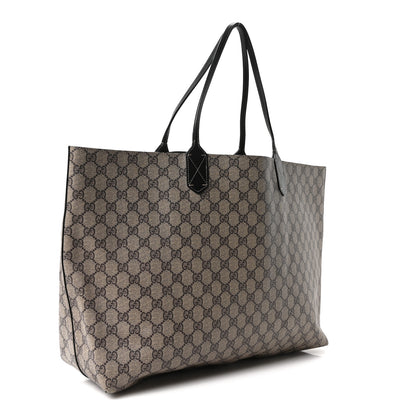 Gucci GG Supreme Monogram Large Reversible Tote Beige Black 2 of 14