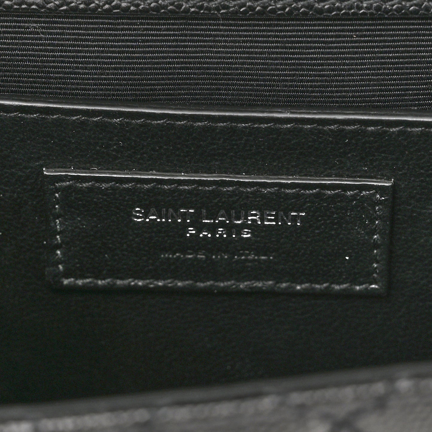 Grain De Poudre Textured Mixed Matelasse Triquilt Medium Monogram Satchel Black