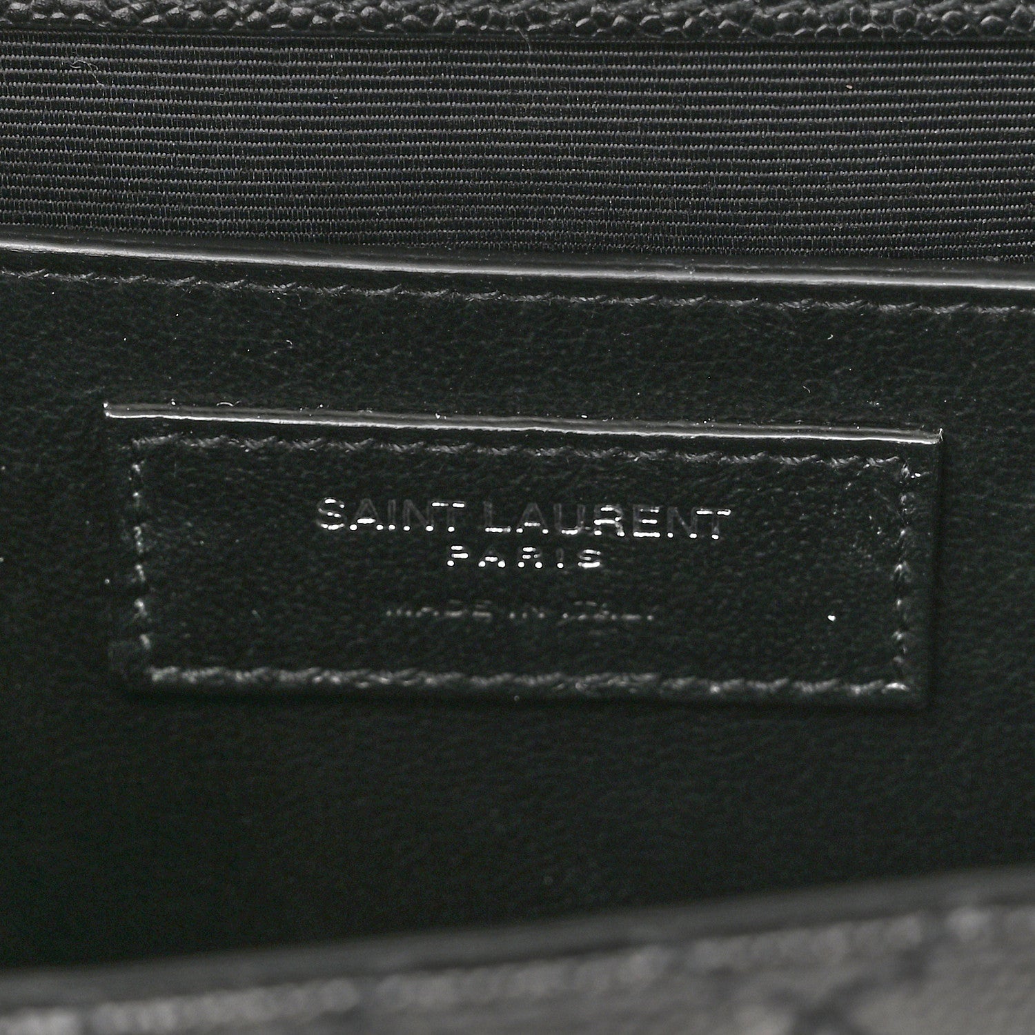 Saint Laurent Grain De Poudre Textured Mixed Matelasse Triquilt Medium Monogram Satchel Black 6 of 10