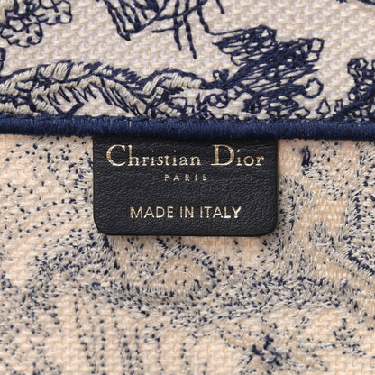 Christian Dior Canvas Embroidered Medium Dioriviera Toile De Jouy Book Tote Blue 6 of 12