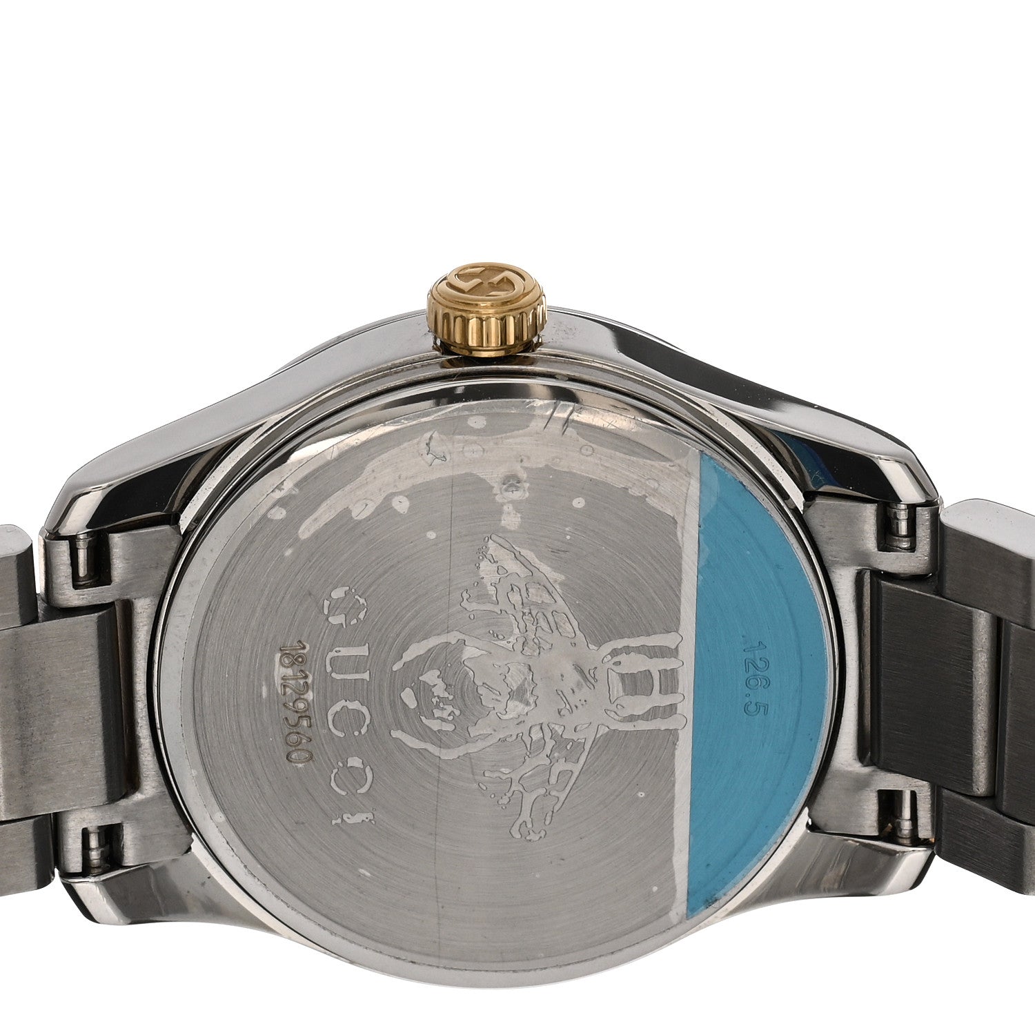 Gucci Stainless Steel 27mm G-Timeless Two Tone Cat Quartz Watch 4 of 4