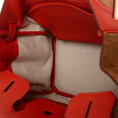 Hermes Veau Doblis Swift Grizzly Birkin 35 Chamois Capucine 26 of 29