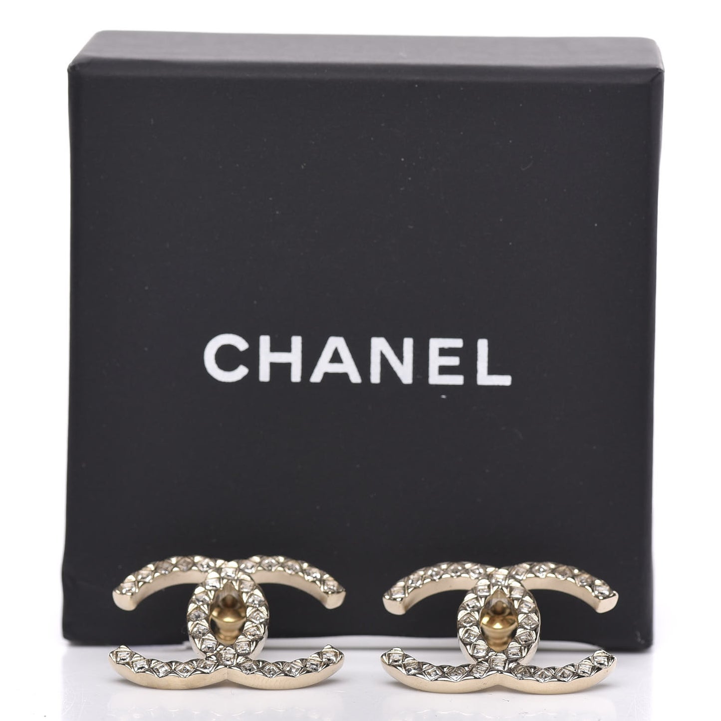 Baguette Crystal High Society CC Earrings Gold