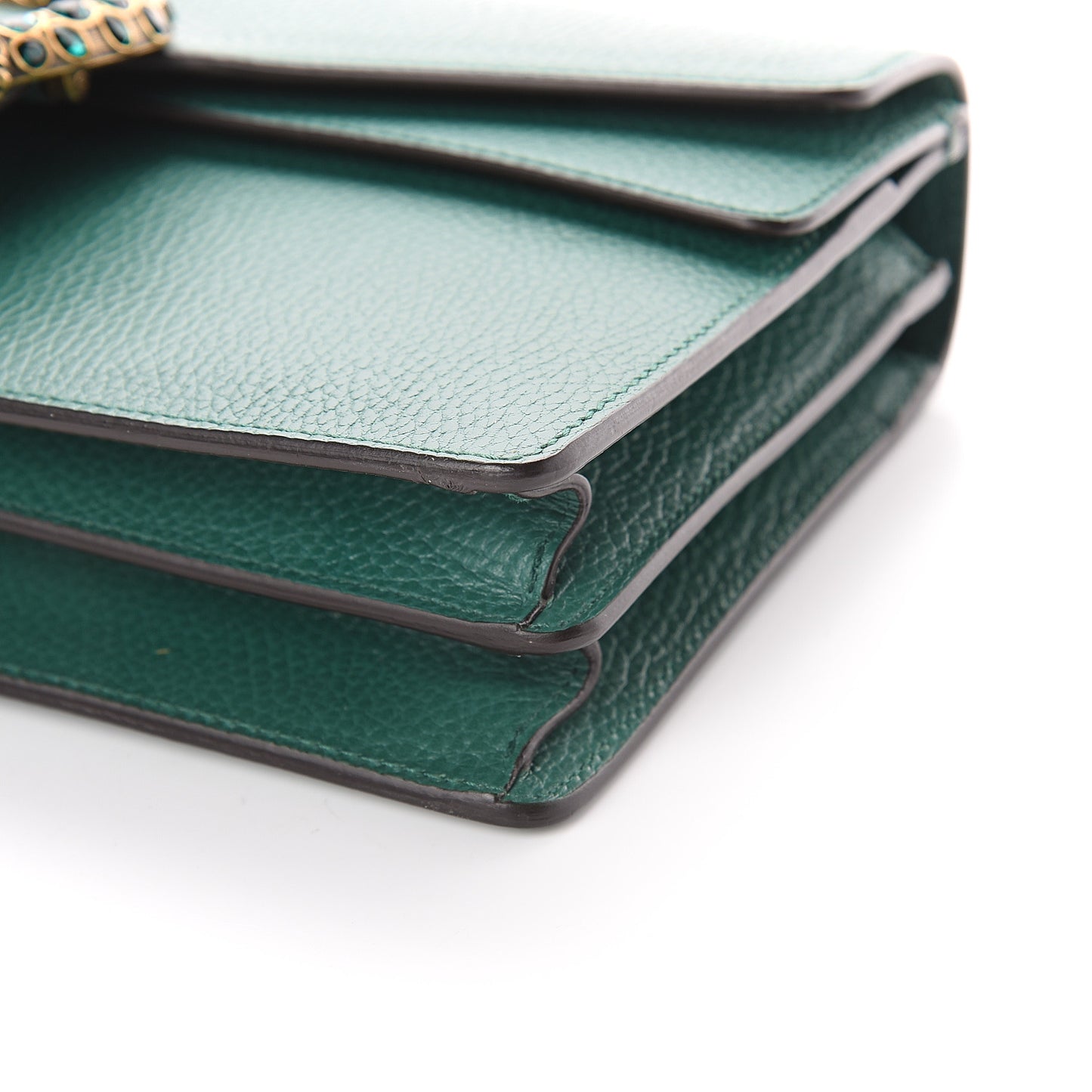Pebbled Calfskin Small Dionysus Shoulder Bag Emerald