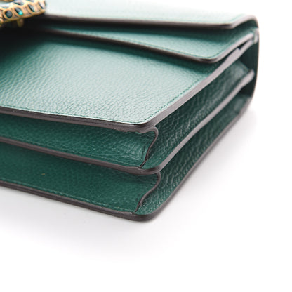 Gucci Pebbled Calfskin Small Dionysus Shoulder Bag Emerald 7 of 7