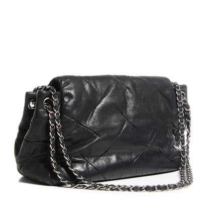 Chanel Iridescent Calfskin Glint Accordion Flap Black 3 of 7