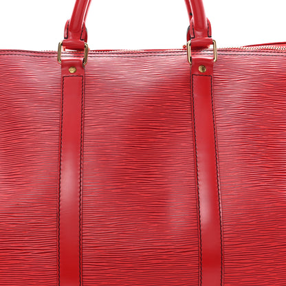 Louis Vuitton Epi Keepall 50 Castillan Red 7 of 10