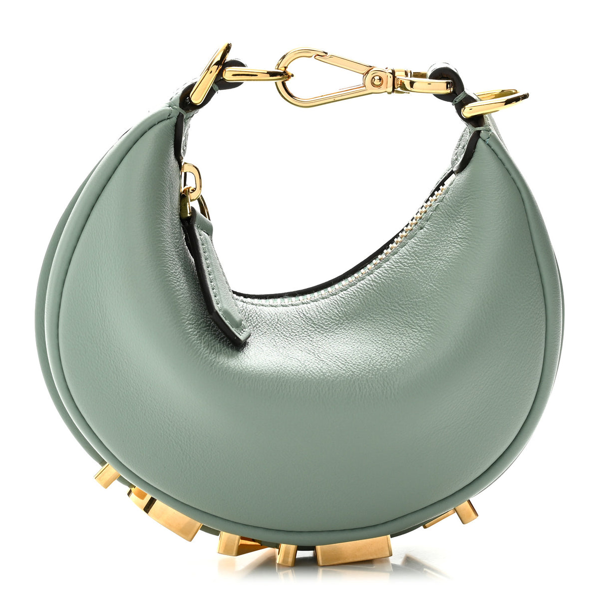 Vitello Grace New Matte Nano Fendigraphy Hobo Charm Menta