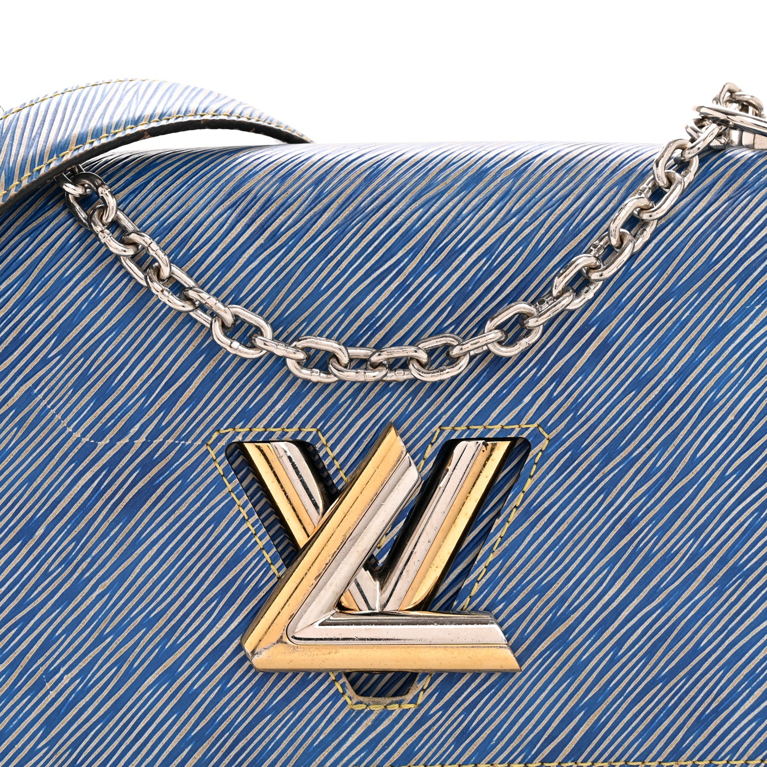 Louis Vuitton Epi Twist Shoulder Bag MM Denim Light 8 of 15