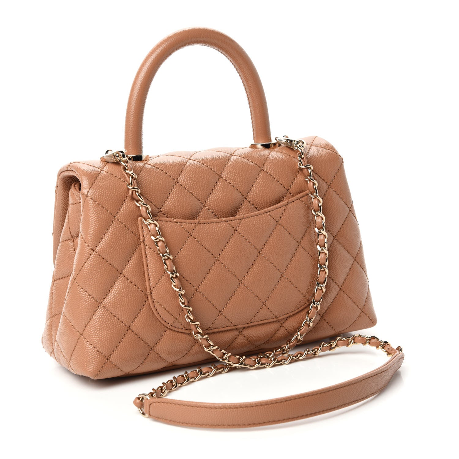 Chanel Caviar Quilted Mini Coco Handle Flap Brown 3 of 10