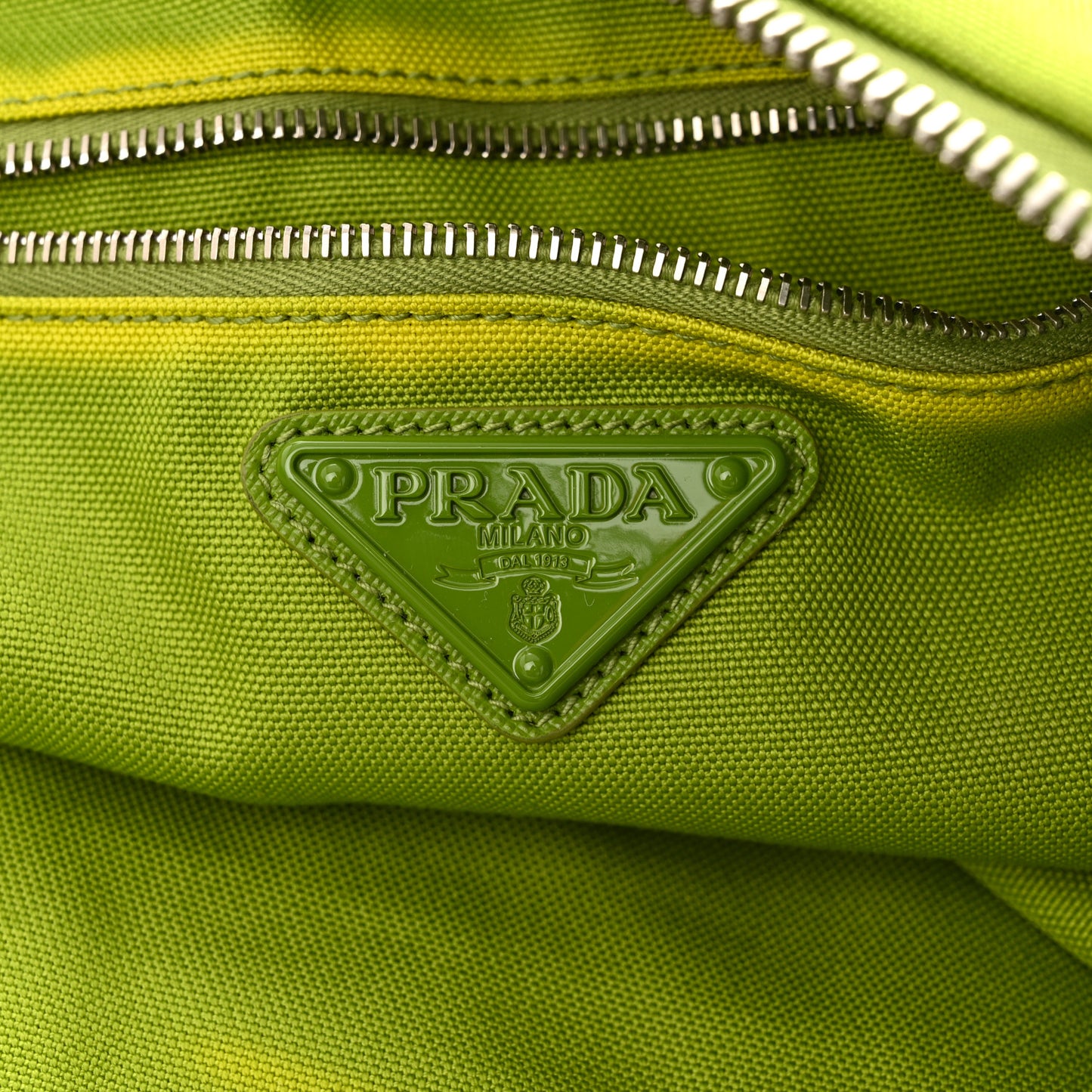Canapa Logo Embossed Large Triangle Shoulder Bag Felce
