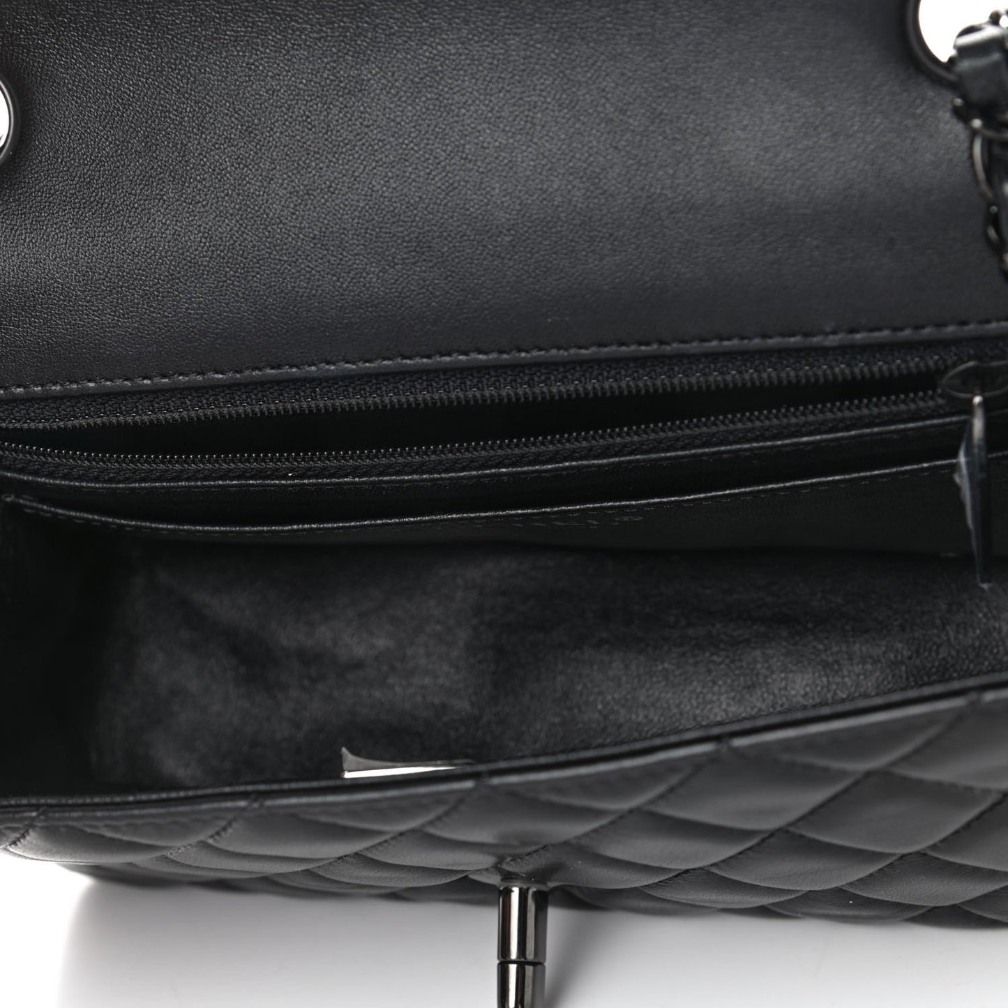Lambskin Quilted Mini Rectangular Flap So Black