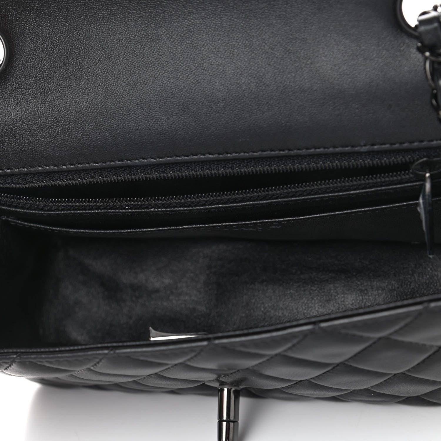 Chanel Lambskin Quilted Mini Rectangular Flap So Black 4 of 4