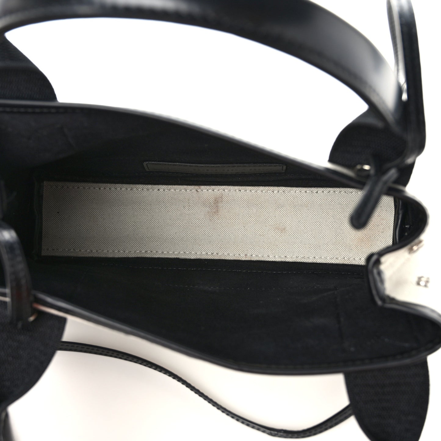Cotton Canvas Satin Calfskin XS White Black