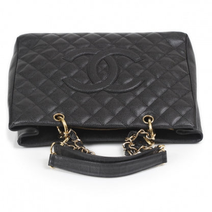 Chanel Caviar Quilted Grand Shopping Tote GST Black 3 of 10