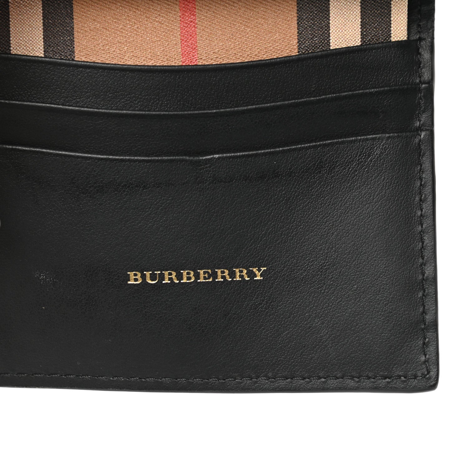Burberry Canvas Vintage Check Coin Purse Wallet Black 5 of 11