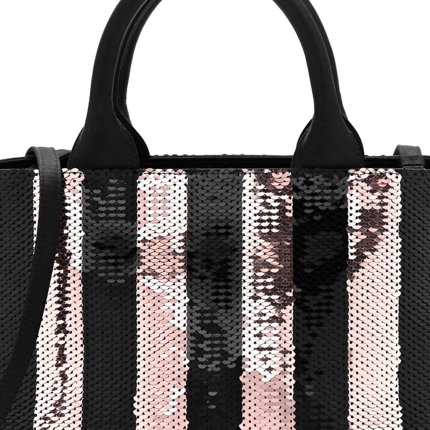 Prada Sequin Broccato Tote Black Cipria 7 of 11