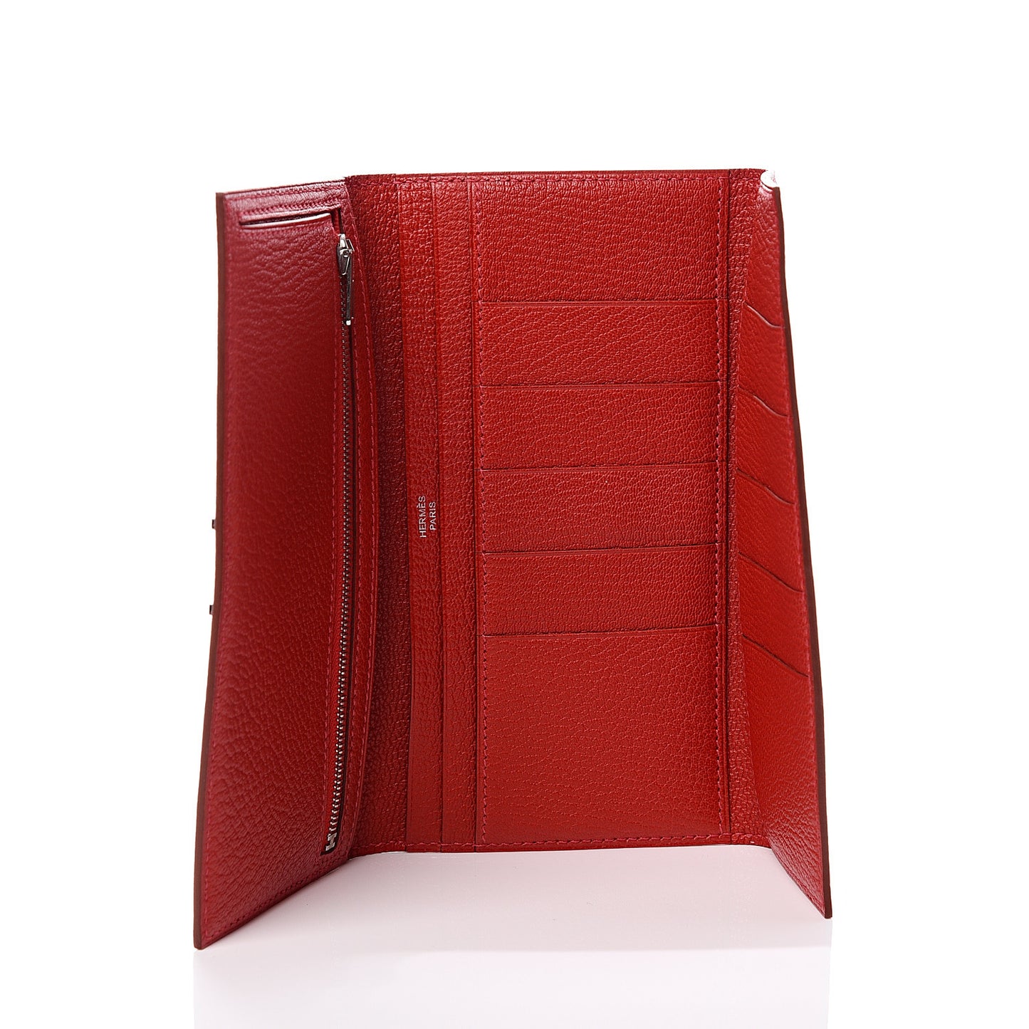 Chevre Mysore Bearn Gusset Wallet Rouge Garance