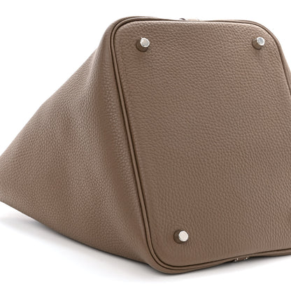 Hermes Taurillon Clemence Picotin Lock 22 MM Etoupe 9 of 10