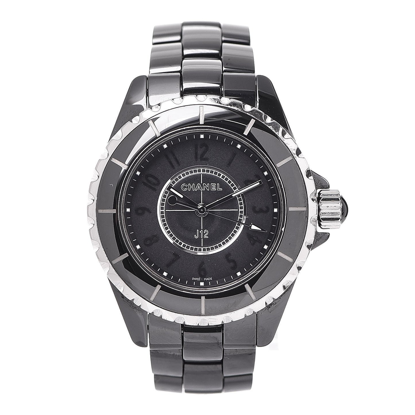 Stainless Steel Ceramic 33mm J12 Quartz Watch Intense Black
