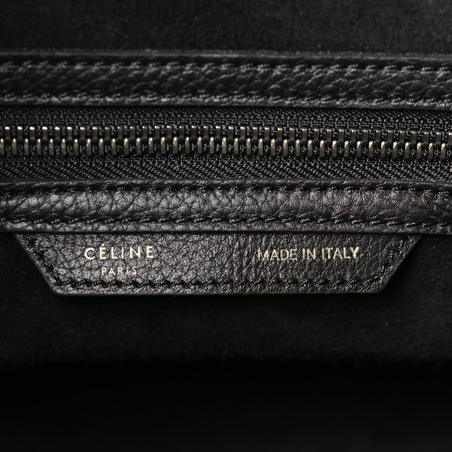 Drummed Calfskin Mini Luggage Black