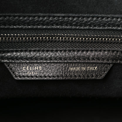 Celine Drummed Calfskin Mini Luggage Black 6 of 8