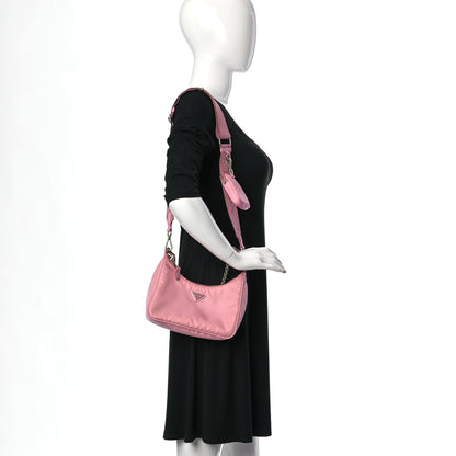 Prada Nylon Re-Edition 2005 Shoulder Bag Rosa 3 of 15