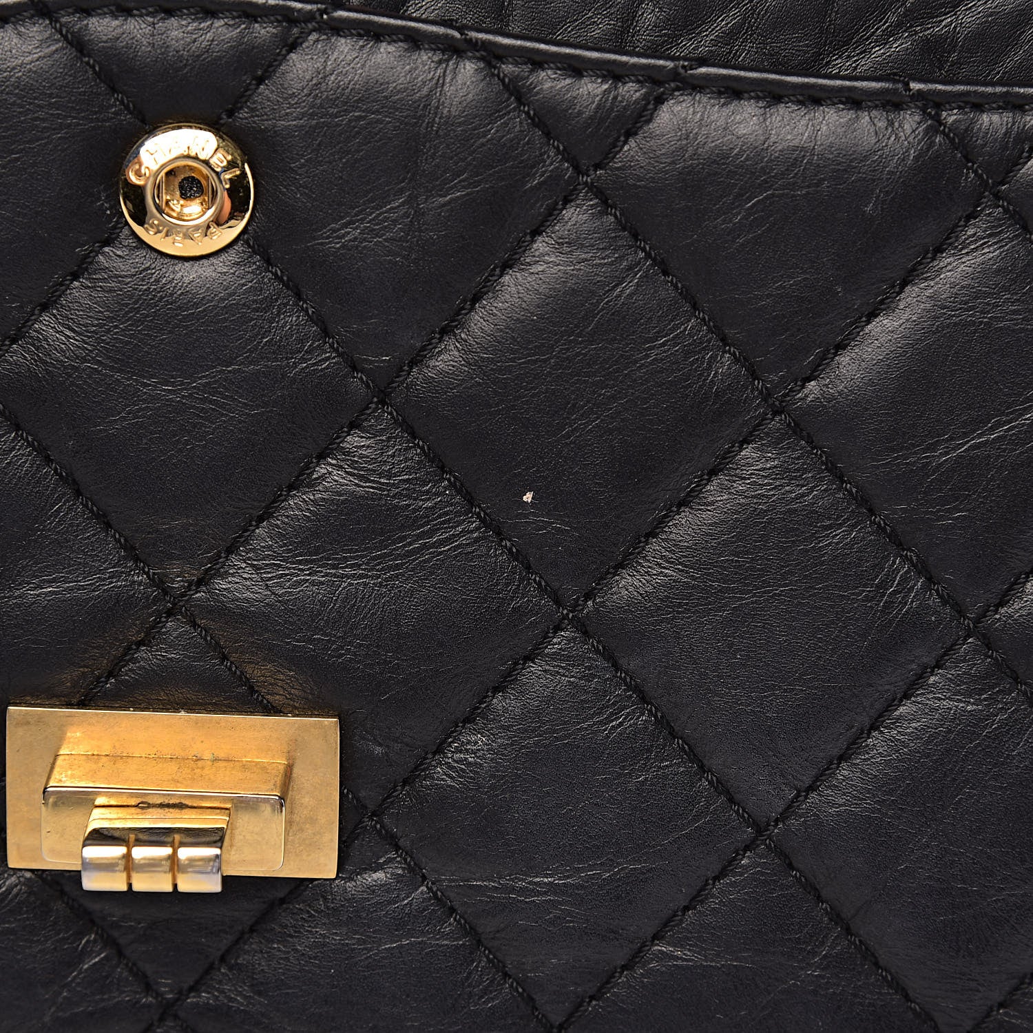 Chanel Aged Calfskin Quilted 2.55 Reissue 226 Flap Black 14 of 17