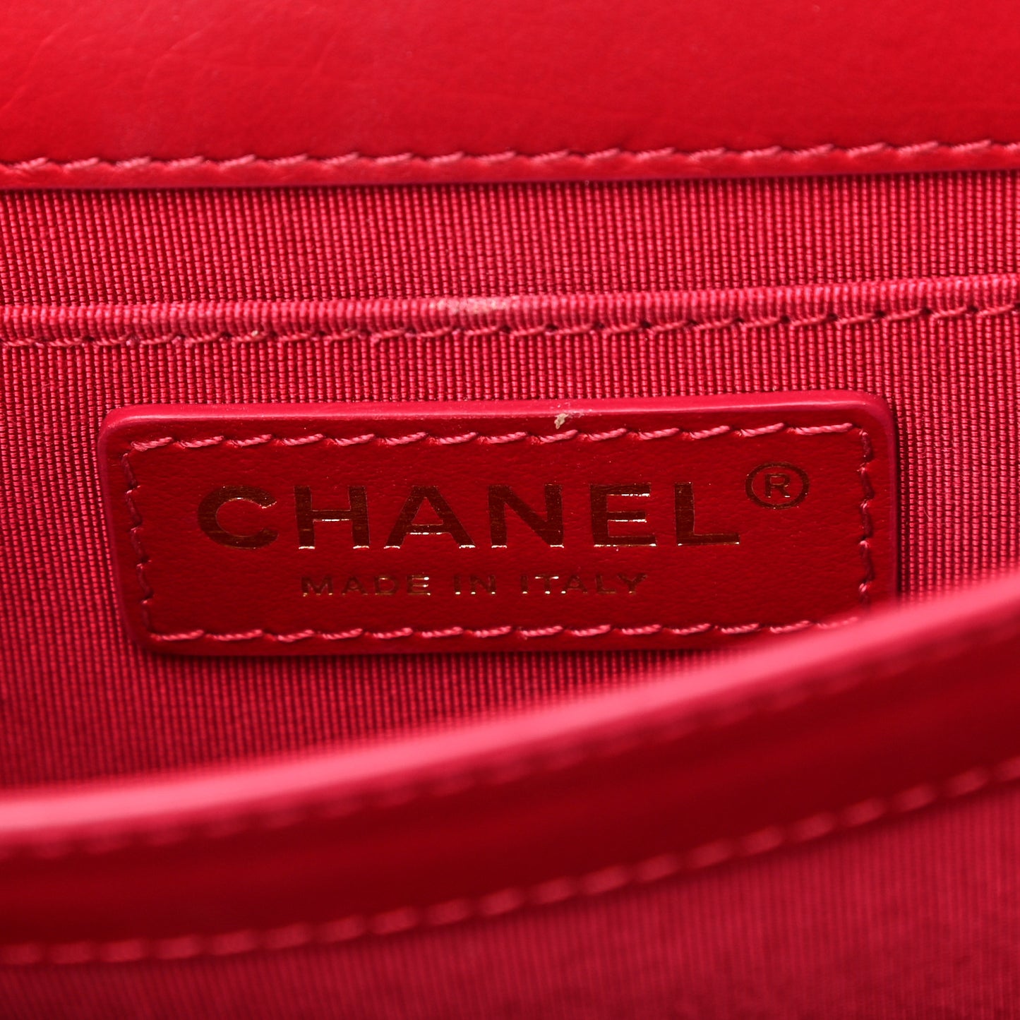 Lambskin Quilted CC Flap Red