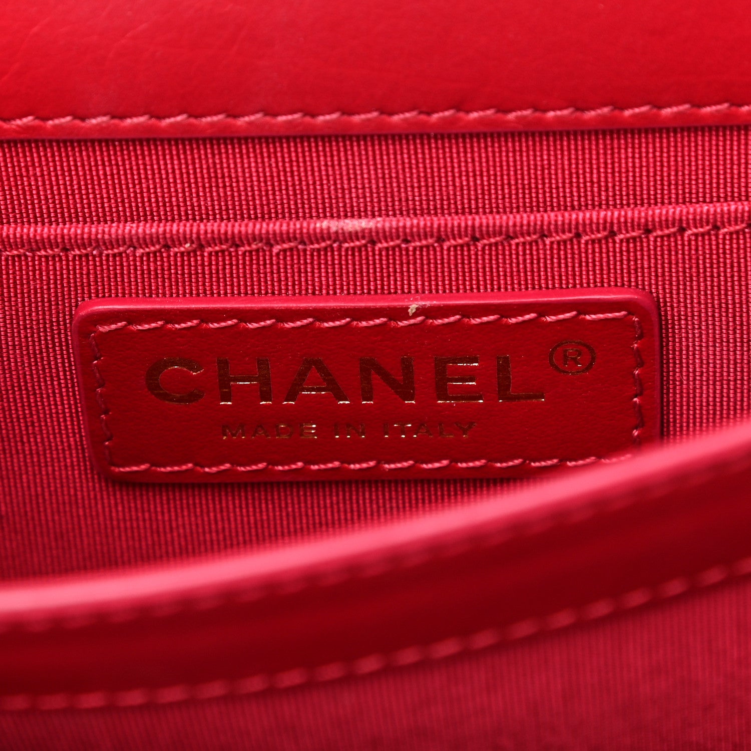 Chanel Lambskin Quilted CC Flap Red 6 of 9
