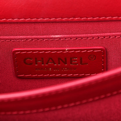 Chanel Lambskin Quilted CC Flap Red 6 of 9