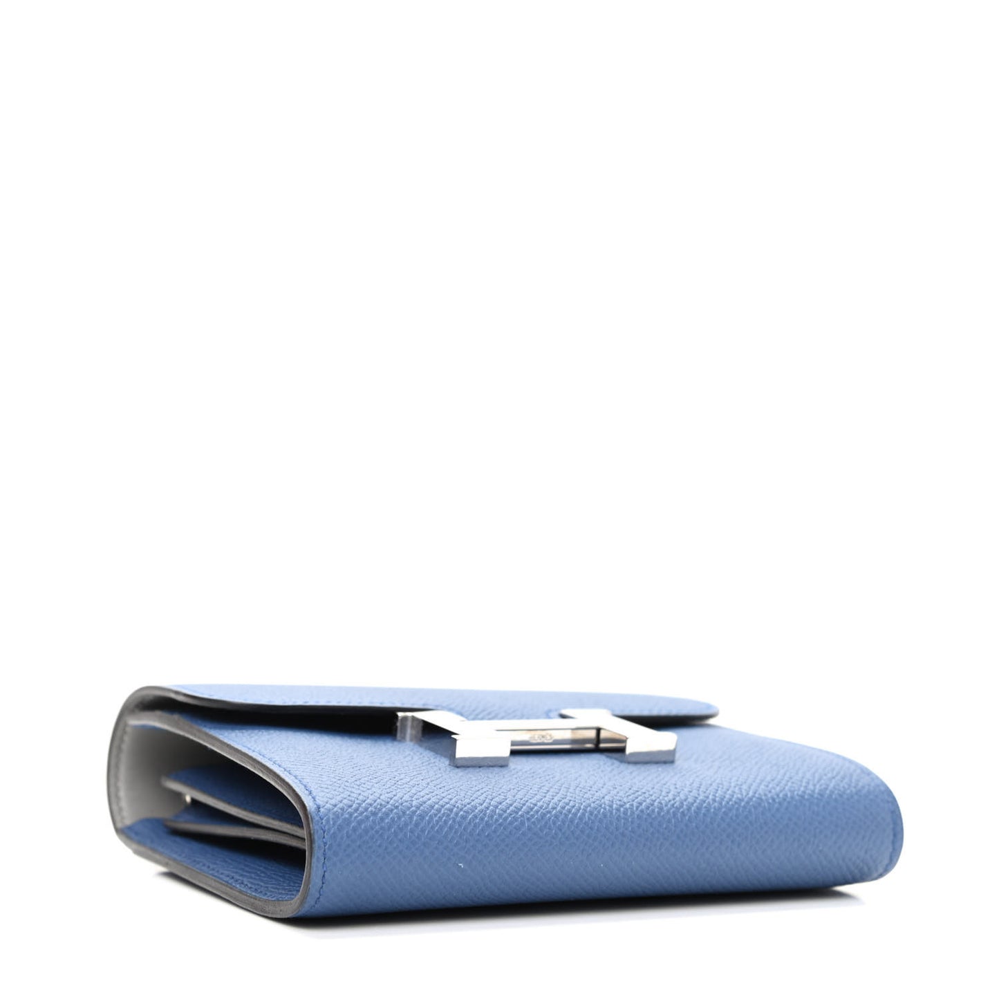 Epsom Verso Constance Short Wallet Bleu Agate Gris Mouette