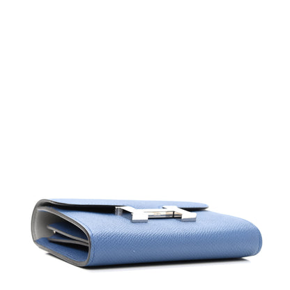 Hermes Epsom Verso Constance Short Wallet Bleu Agate Gris Mouette 3 of 6