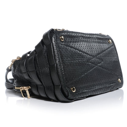 Jimmy Choo Leather Perforated Blythe M Handbag Black 4 of 6