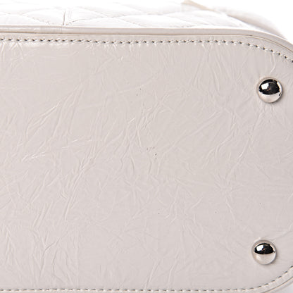 Chanel Crumpled Calfskin PVC Quilted Flap White 12 of 12