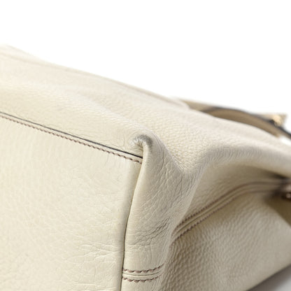 Gucci Pebbled Calfskin Medium Soho Chain Shoulder Bag Off White 9 of 14