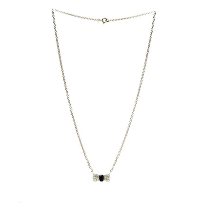 Van Cleef & Arpels 18K Yellow Gold Black Onyx Diamond Bow Pendant Necklace 2 of 4