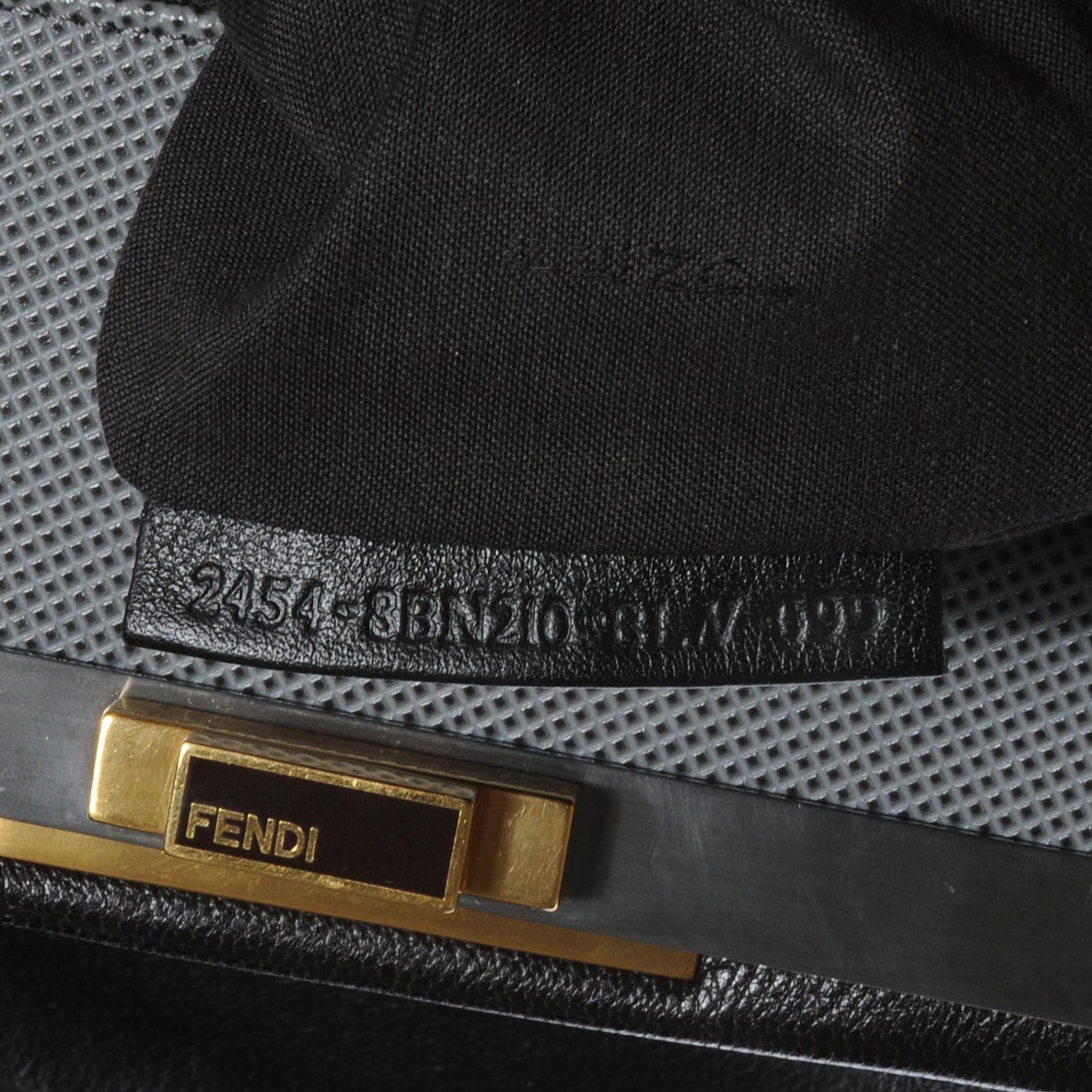 Fendi Goatskin Large Peekaboo Iconic Satchel Moro Grigio 7 of 8