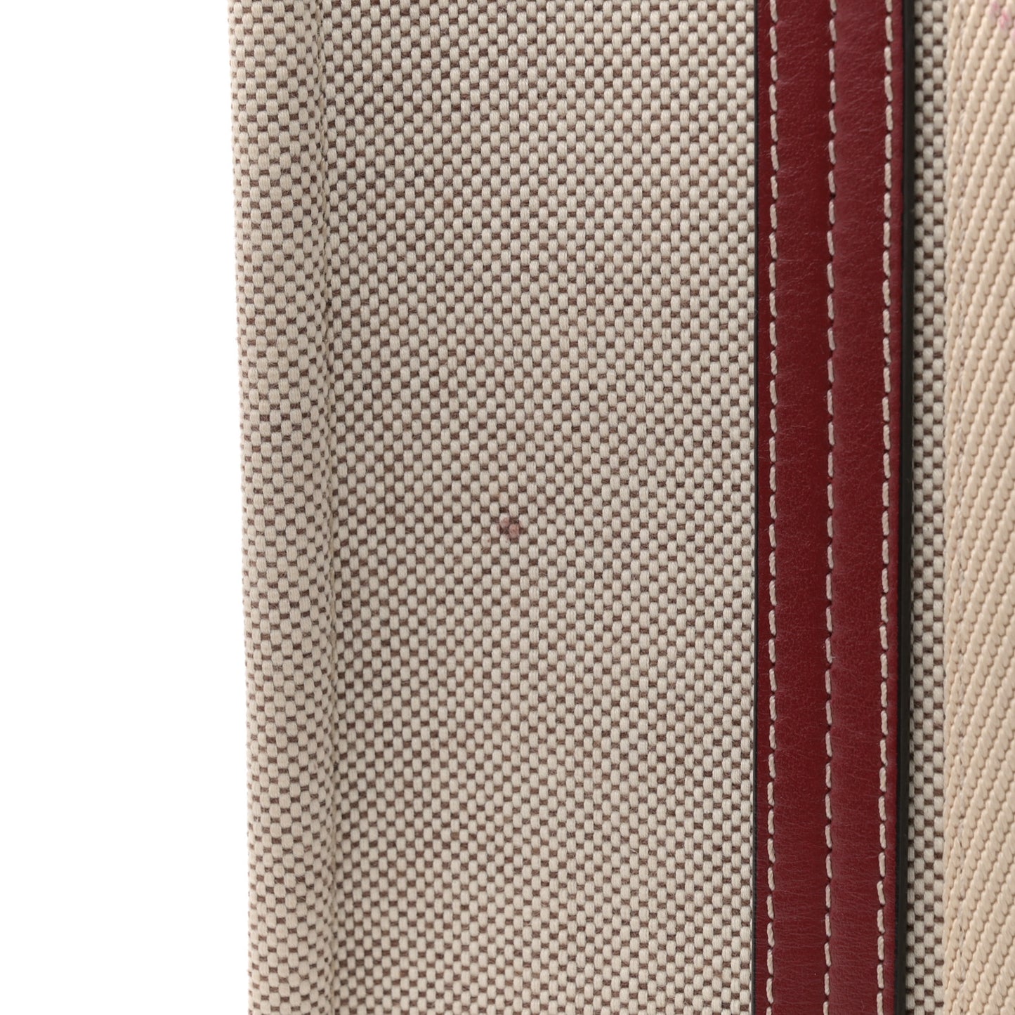 Linen Calfskin Medium Woody Ribbon Tote White Brown