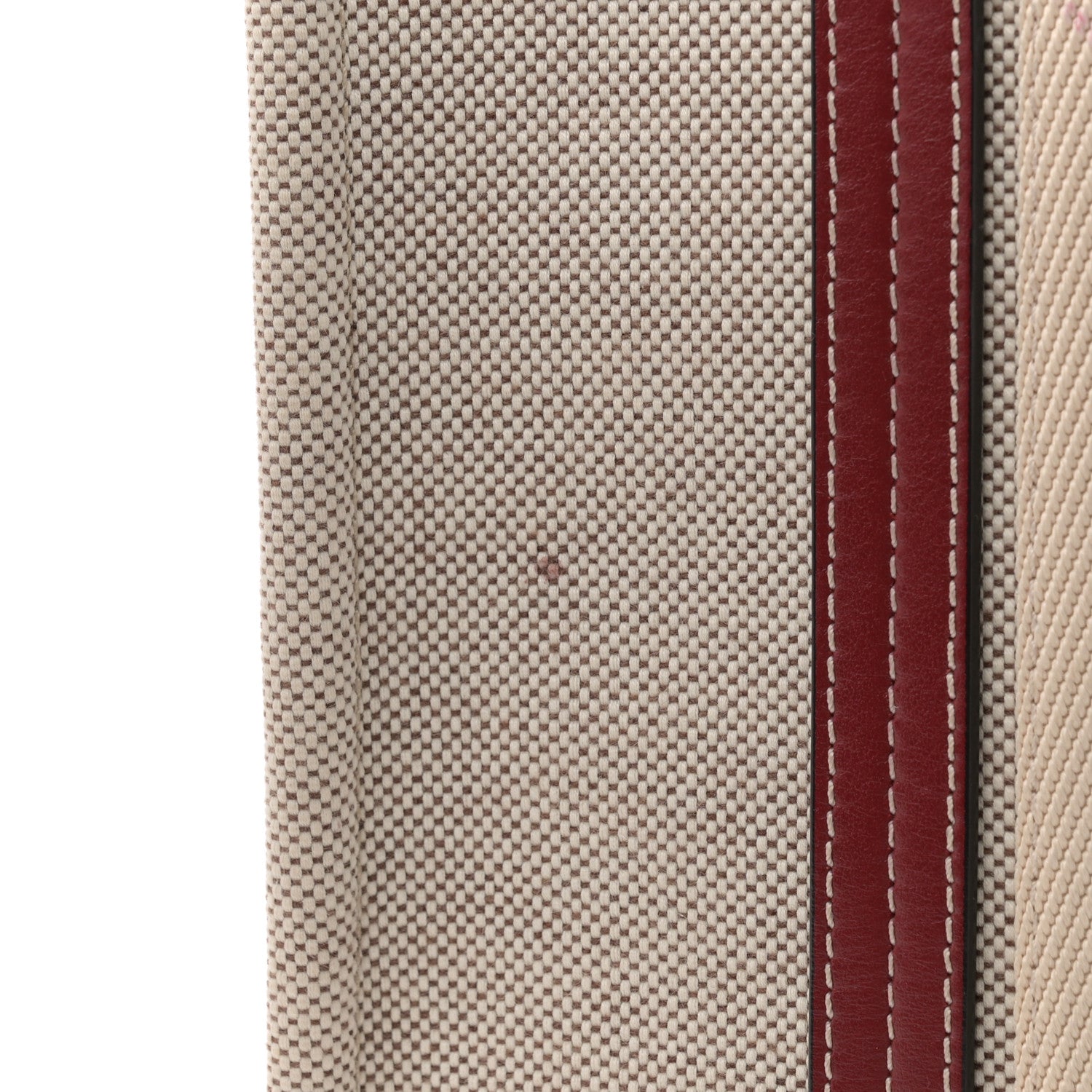 Chloe Linen Calfskin Medium Woody Ribbon Tote White Brown 13 of 14