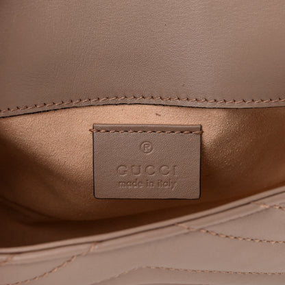 Gucci Calfskin Matelasse Super Mini GG Marmont Shoulder Bag Porcelain Rose 6 of 11
