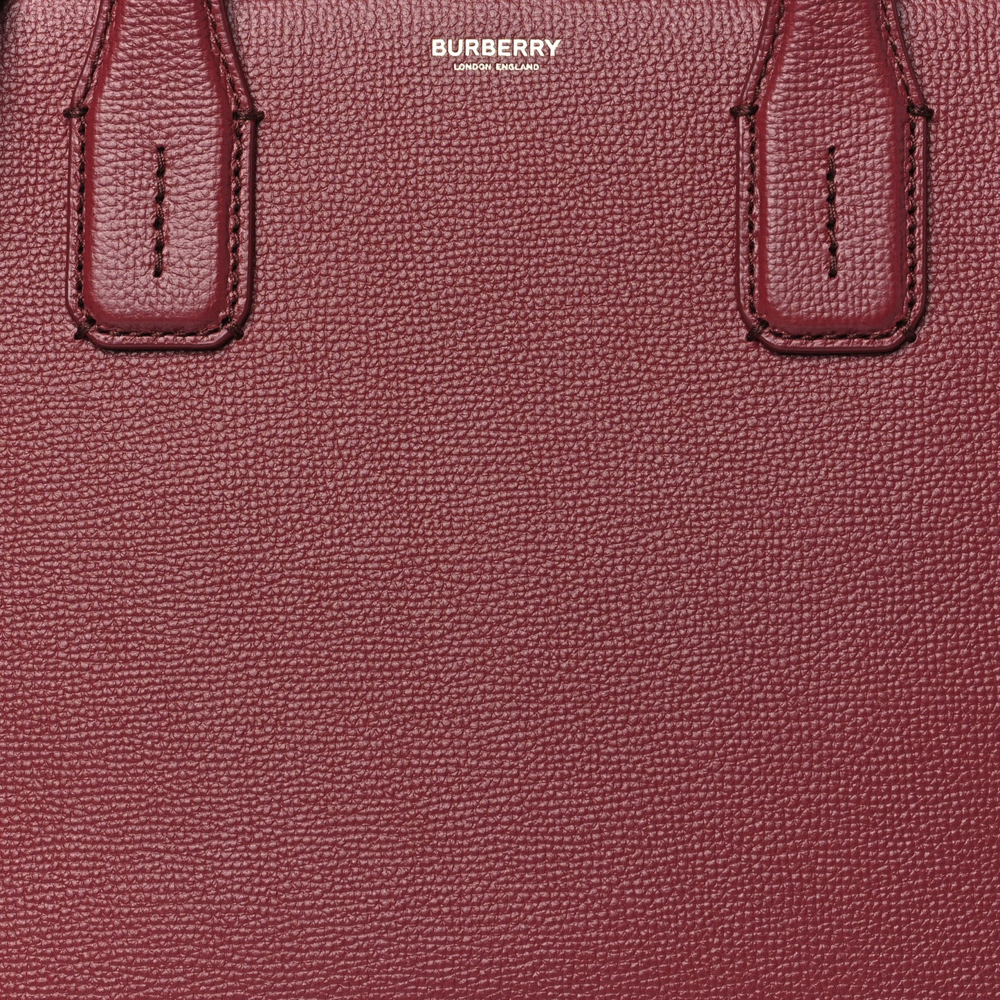 Grainy Calfskin House Check Medium Banner Tote Mahogany Red