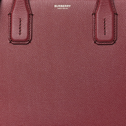 Burberry Grainy Calfskin House Check Medium Banner Tote Mahogany Red 8 of 10