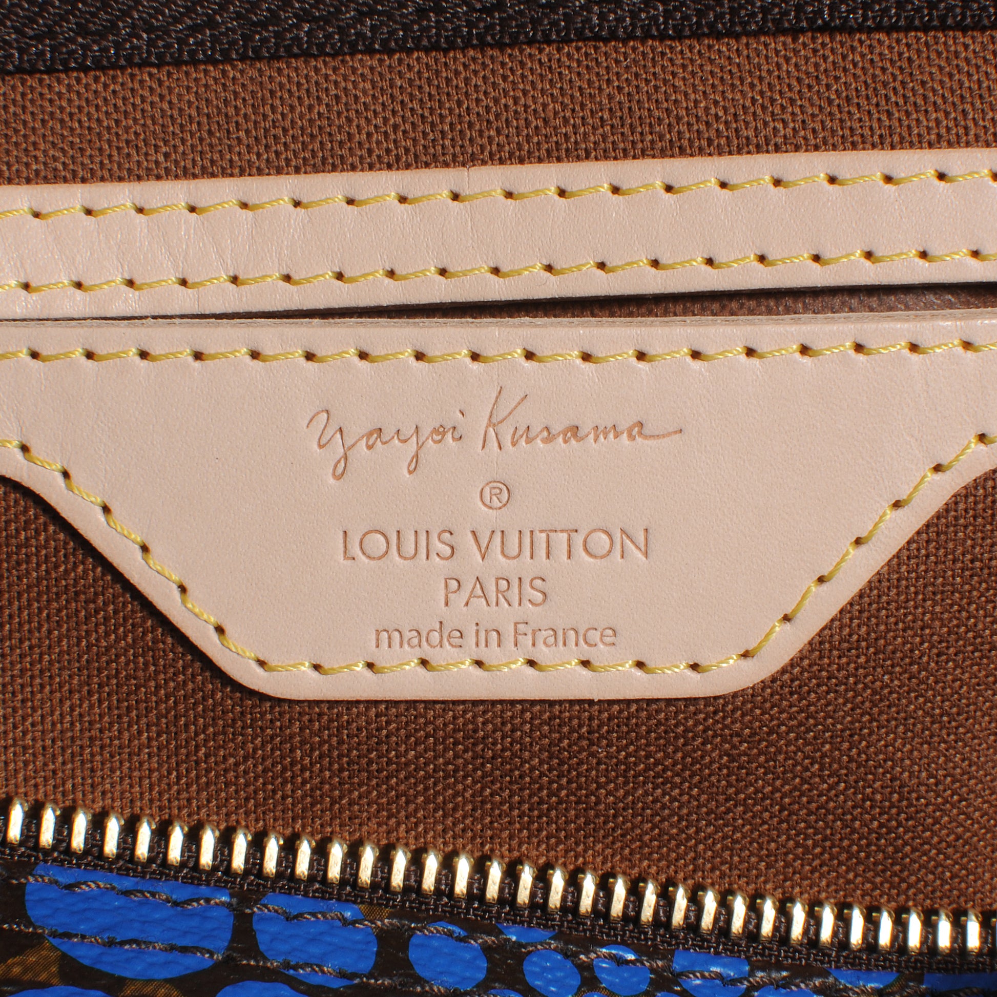 Louis Vuitton Monogram Kusama Town Speedy 30 Blue 5 of 7