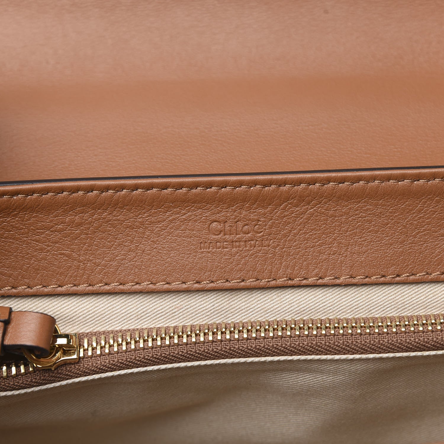 Chloe Spazzolato Sfumato Calfskin Small C Double Carry Autumnal Brown 6 of 10