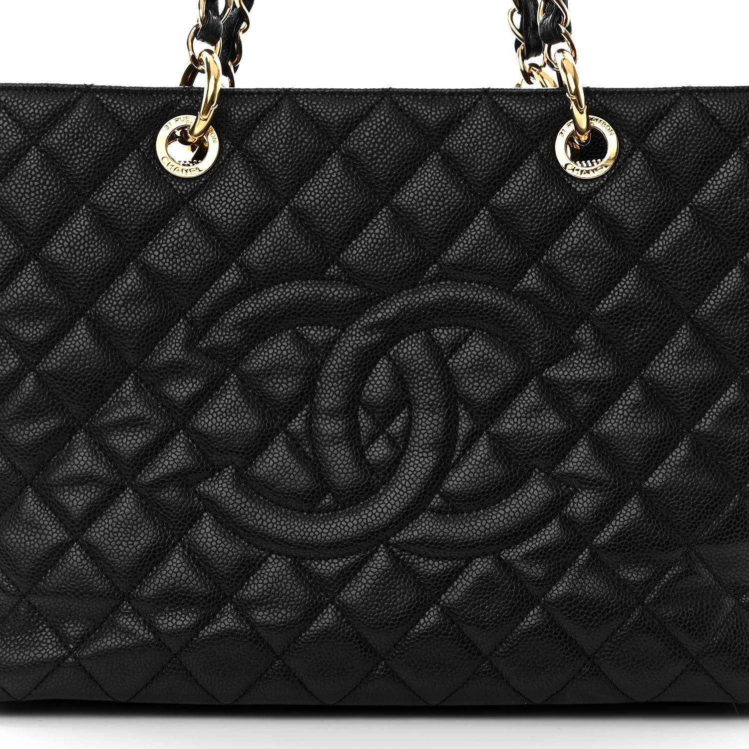 Chanel Caviar Quilted Grand Shopping Tote GST Black 9 of 11