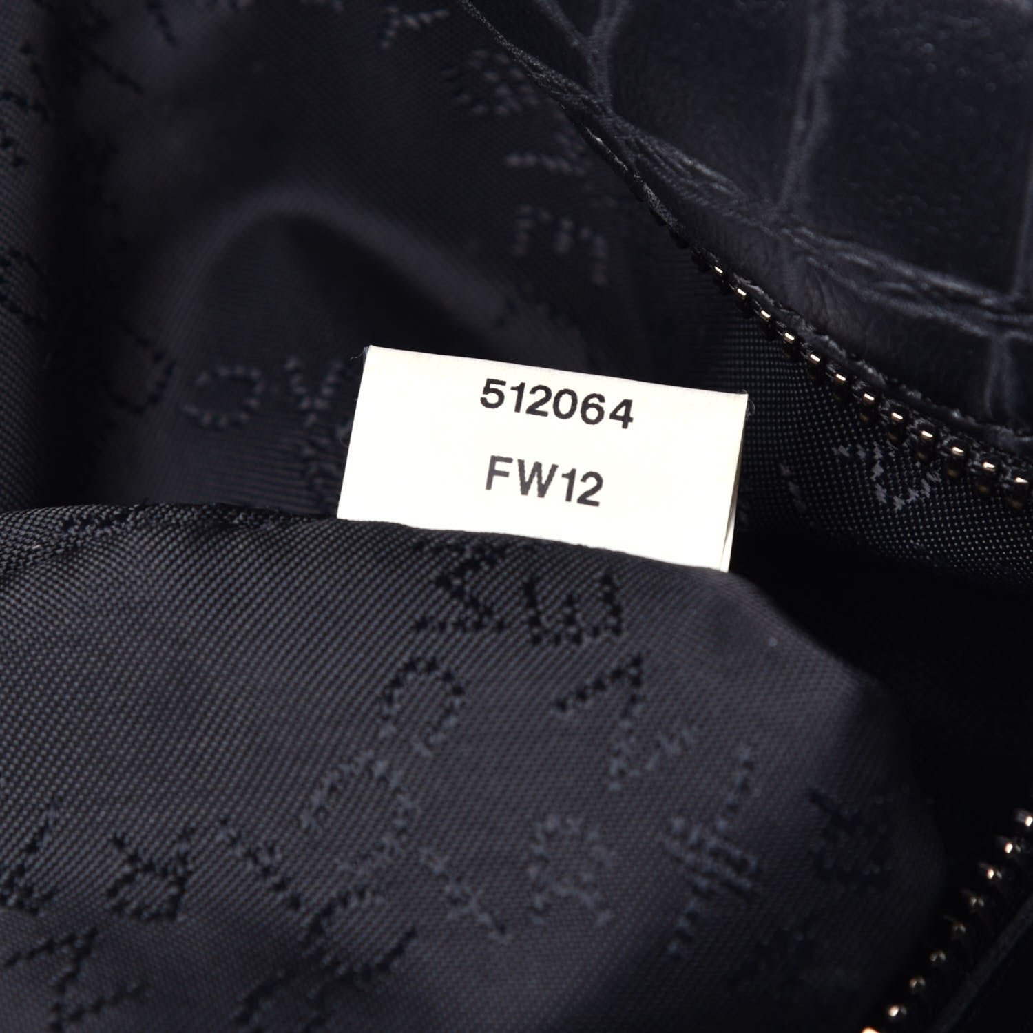 Stella McCartney Crocodile Embossed Falabella Fold Over Tote Black 8 of 10