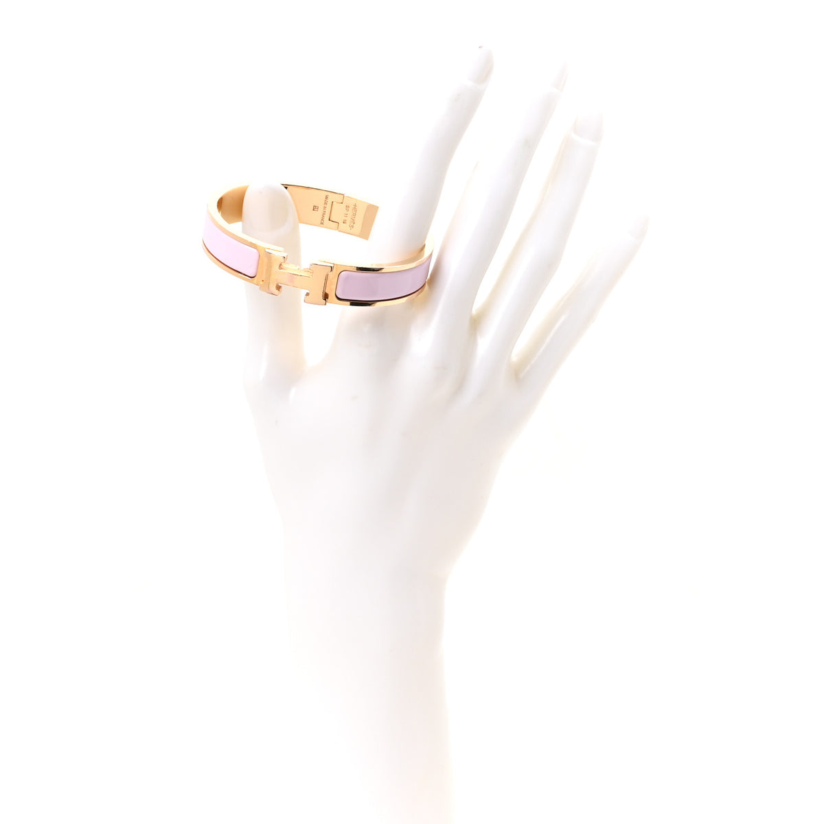 Enamel Narrow Clic Clac H Bracelet GM Rose Candeur
